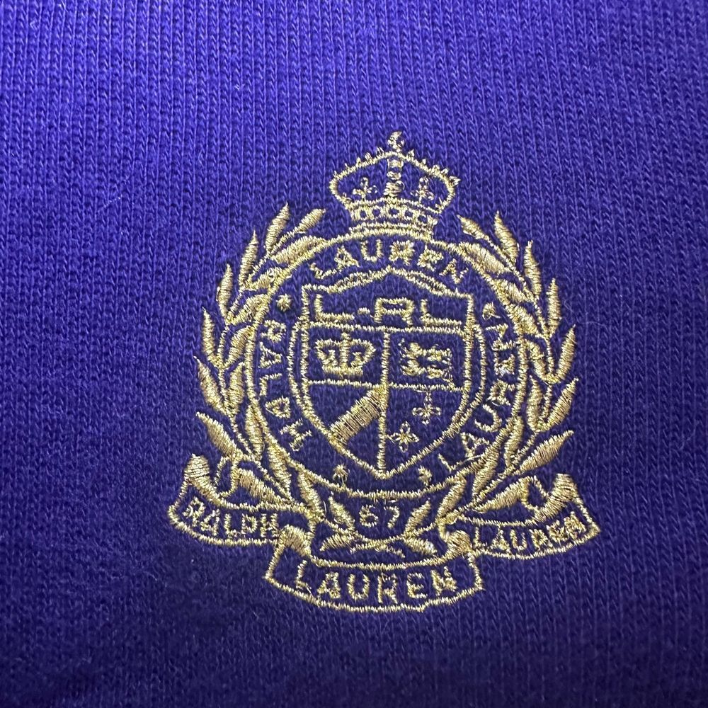 100% cotton vintage Ralph Lauren active purple zipper hooded sweater size small - Picture 2 of 4